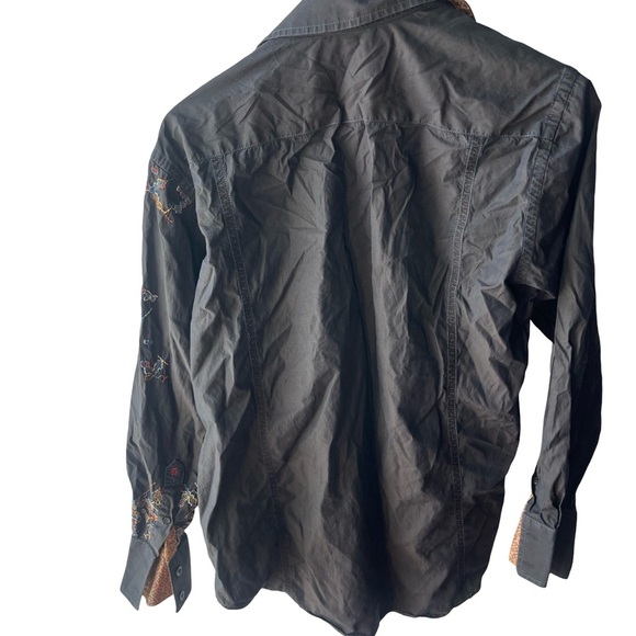 Robert Graham Embroidered Black Shirt - Picture 2 of 3